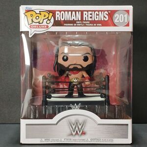 Funko Pop! Deluxe ROMAN REIGNS Figure #201 w/ WWE Ring. NEW